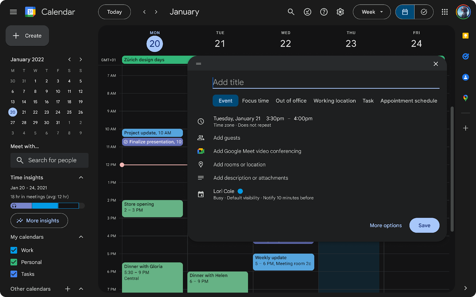 Dark Mode Google Workspace