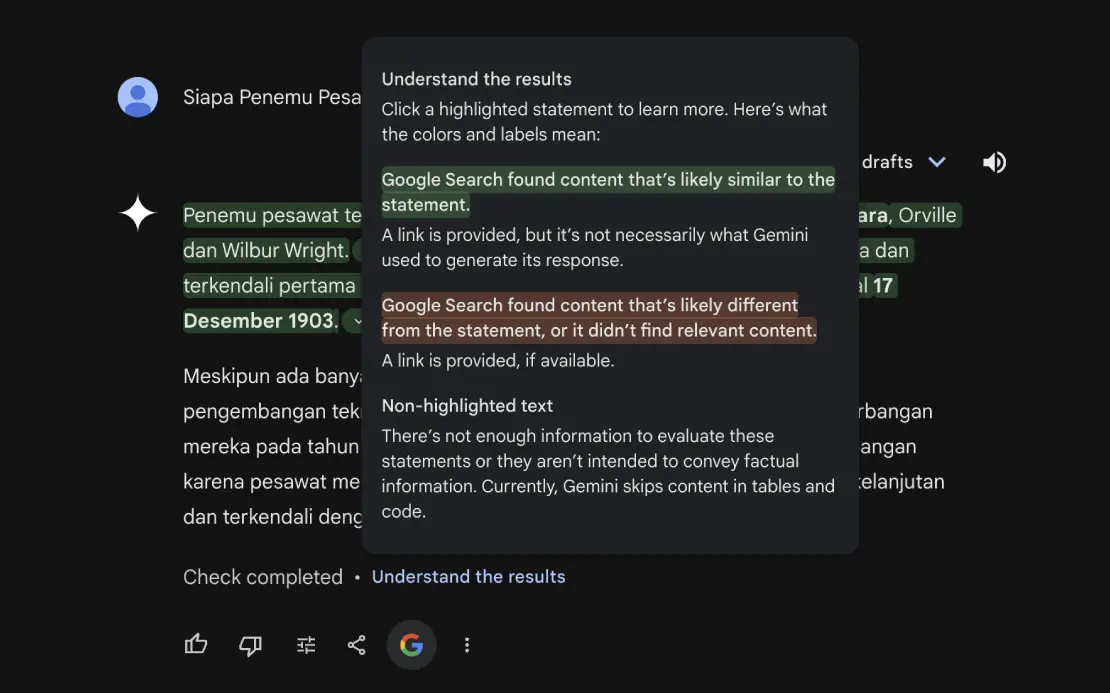 Double Check Response di Gemini: Akurasi Informasi Makin Joss!