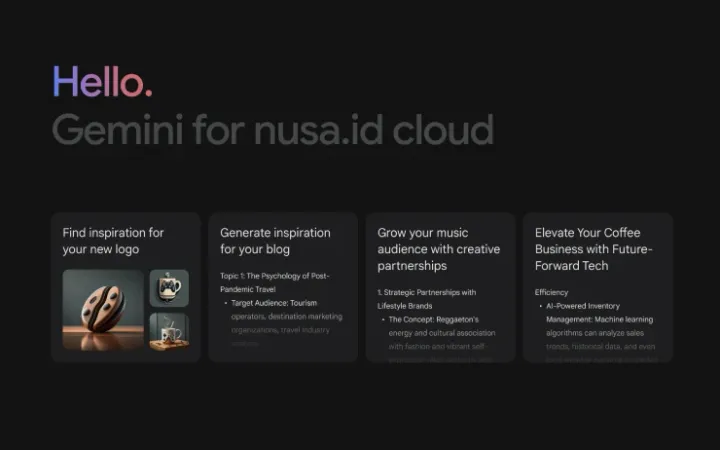 Gemini for nusa.id cloud